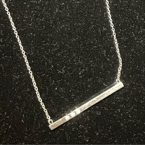 Silver Bar Pendant Necklace